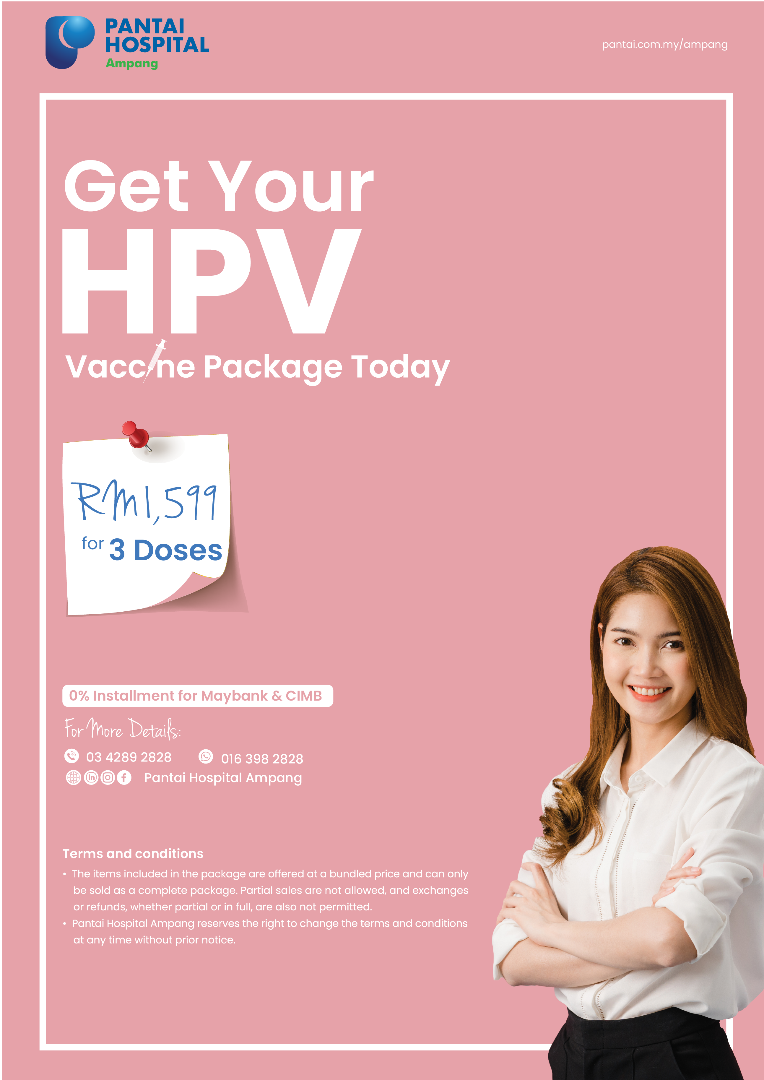 HPV Vaccine Package At RM1,599 For 3 Doses | Pantai Hospital Ampang