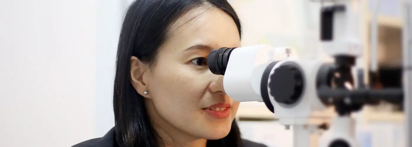 eyes examining before a surgical procedure